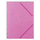 Teczka z gumką DONAU, preszpan, A4, 390gsm, 3-skrz., różowa
