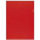 Obwoluta Q-CONNECT typu L, PP, A4, groszkowa, 120mikr., 100szt., czerwona