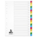 Przekładki Q-CONNECT, PP, A4, 225x297mm, 20 kart, mix kolorów