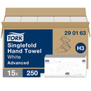 Tork - R�cznik w sk�adce ZZ, bia�y, 15x250=3750 listk&oacute;w - Advanced