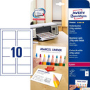 Wizyt&oacute;wki Quick&Clean C32026-25 85x54 mm 25 ark. 250 szt., 270 g, satynowane, �nie�nobia�e, Avery Zweckform (X)