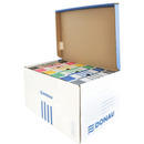 Pud�o archiwizacyjne wzmocnione DONAU, karton, zbiorcze, g&oacute;rne, niebieskie