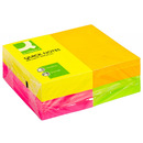 Bloczek samoprzylepny Q-CONNECT Rainbow, 127x76mm, 4x3x100k, neon, mix kolor&oacute;w