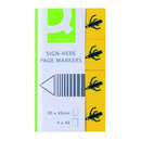 Zak�adki indeksuj�ce Q-CONNECT Sign-here, PP, 20x45mm, 4x40 kart