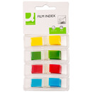 Zak�adki indeksuj�ce Q-CONNECT, PP, 12x45mm, 4x35 kart., blister, mix kolor&oacute;w