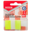 Zakadki indeksujce OFFICE PRODUCTS, PP, 25x43mm, 1x50 kart., blister, óte