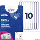 Opaski identyfikacyjne L4000-10 265 x 18 10ark bia�e, poliestrowe, na nadgarstki, Avery Zweckform, (X)