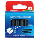 Naboje do pi&oacute;r KEYROAD, 6 szt., zawieszka, niebieski