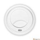 Dekiel bia�y do kubka 90mm PS (100 szt.)do kubk&oacute;w 300-500 ml 30190