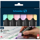Zestaw zakrelaczy SCHNEIDER Job Pastel, 1-5 mm, 6 szt., mix kolorów