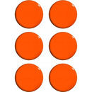 Magnesy do tablic pomara�czowe 20mm (6szt.) GM400-P6 TETIS