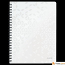 Ko�onotatnik w kratk� A4 PP Leitz WOW, bia�y 46380001 (X)