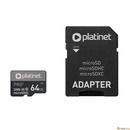 Karta pami�ci Micro SDhc + adapter 64GB class10 UIII A1 90MB/s Platinet PMMSDX64UIII