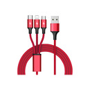 UNITEK C4049RD Kabel 3w1 USB-Typ-C/microUSB/Lightning 1.2m czerwony [Towar z magazynu zewntrznego (na specjalne zamwienie). Towar nie podlega zwrotowi. Czas oczekiwania do 5 dni roboczych.]