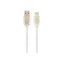 GEMBIRD CC-USB2R-AMCM-2M-W Gembird kabel USB-C 2.0 (AM/CM) metalowe wtyki, kabel gumowany, 2m, biay
