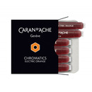 Naboje CARAN D'ACHE Chromatics Electric Orange, 6szt., pomara�czowe