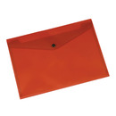 Teczka kopertowa Q-CONNECT zatrzask, PP, A4, 172mikr., transparentna czerwona