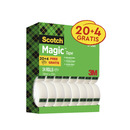 Ta�ma biurowa SCOTCH&reg; Magic&trade; (8-1933R24TPR), matowa, 19mm, 33m, 24szt