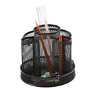 Przybornik na biurko Q-CONNECT Office Set, metalowy, obrotowy, czarny