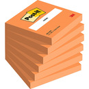 Bloczek samoprzylepny POST-IT® (654N), 76x76mm, 1x100 kart., jaskrawy pomaraczowy