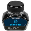 Atrament do pi&oacute;r SCHNEIDER, szklany ka�amarz, 33ml, czarny