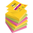 Bloczek samoprzylepny 76x76mm 90k mix kolor&oacute;w (6szt) POST-IT Z-NOTES CARNIVAL Super Sticky 3M