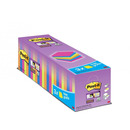 Bloczki samoprzylepne POST-IT® Super Sticky (654-SS-VP24COL), 76x76mm, 24x90 kart., mix kolorów, 3 bloczki GRATIS