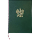 Ok³adka na dyplom z or³em -zielona WARTA A 339-077