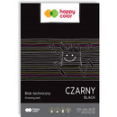 Blok techniczny A4 10k 170g czarny HA 3717 2030-9 HAPPY COLOR