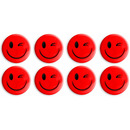 Magnesy do tablic czerwone umiechy 20mm (8szt.) GM300-SC8 TETIS