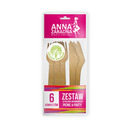 Zestaw sztu�c&oacute;w drewnianych ANNA ZARADNA, 6 komplet&oacute;w, drewno