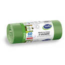 Worki z uszami STELLA, do segregacji szk�a, 60 l, 14 szt., zielone, zielony