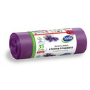 Worki na �mieci STELLA, z&nbsp;ta�m� �ci�gaj�c�, zapach&nbsp;lawendy, 35l, &nbsp;15 szt., lawendowy