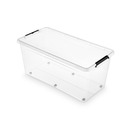 Pojemnik do przechowywania MOXOM Simple Box, 75l, na k&oacute;�kach, transparentny