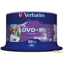 Płyta DVD+R VERBATIM 43512 16x 4,7GB 50cake AZO Wide Inkjet Printable