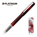 Pi&oacute;ro wieczne Platinum Prefounte Crimson Red, F, w plastikowym opakowaniu, na blistrze, bordowe