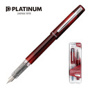 Pi&oacute;ro wieczne Platinum Prefounte Crimson Red, M, w plastikowym opakowaniu, na blistrze, bordowe