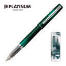 Pi&oacute;ro wieczne Platinum Prefounte Dark Emerald, M, w plastikowym opakowaniu, na blistrze, zielone
