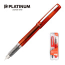 Pi&oacute;ro wieczne Platinum Prefounte Vermilion Orange, F, w plastikowym opakowaniu, na blistrze, pomara�czowe