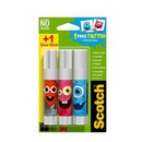 Klej szkolny w sztyfcie SCOTCH® Monsters Edition (TTL0087), do papieru, 8g, 2szt+1gratis