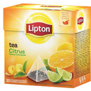 Herbata LIPTON, piramidki, 20 torebek, owoce cytrusowe