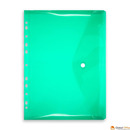Teczka kopertowa A4 z europerforacj� zielona Penmate TT8058
