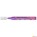 Marker akrylowy, fibrowa ko�c&oacute;wka okr�g�a 2-5mm, fioletowy metalic TO-402 Toma
