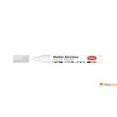 Marker akrylowy, fibrowa ko�c&oacute;wka okr�g�a 2-5mm, bia�y TO-402 Toma