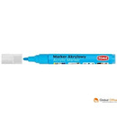Marker akrylowy, fibrowa ko�c&oacute;wka okrag�a 2-5mm, niebieski jasny TO-402 Toma