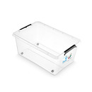 Pojemnik do przechowywania MOXOM, SimpleStore Box, 40l, z klipsem, na k&oacute;�kach, transparentny