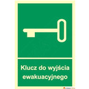 Tabliczka Klucz do wyj�cia ewakuacyjnego 150x205 ZZ-21e/7163ZN (X)
