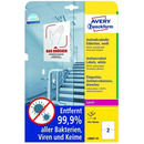 Folia samoprzylepna bia�a 210x148mm z powierzchni� antydrobnoustrojow� L8002-10 AVERY ZWECKFORM