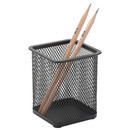 Pojemnik na d�ugopisy Q-CONNECT Office Set, metalowy, kwadrat, czarny