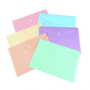 Teczka kopertowa, PP, A4, 235 x 328 x 0, 18 mm, na zatrzask, display, mix pastel
